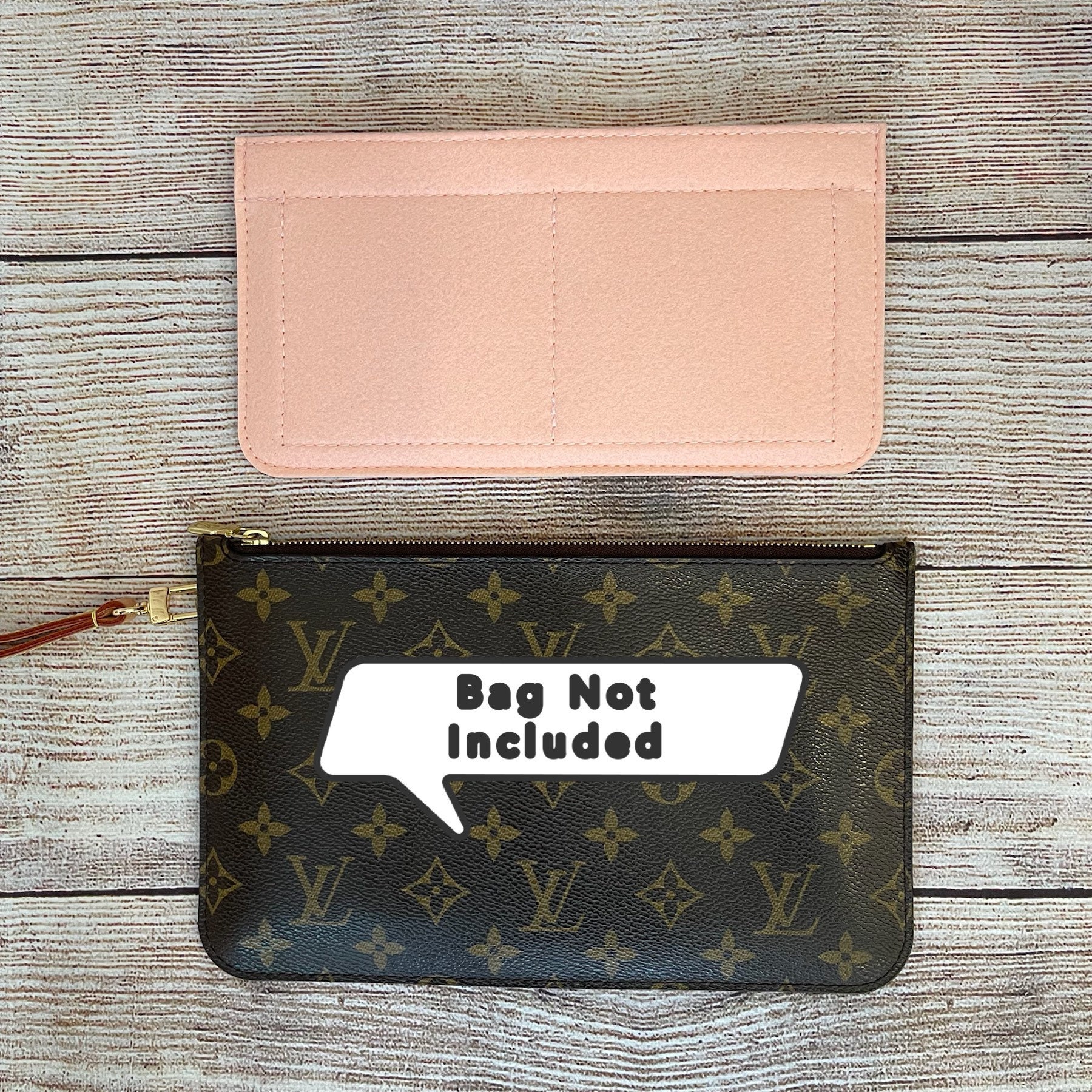 LV Neverfull Pouch ( for PM,MM or GM pouch ) set of 2 - with Hook