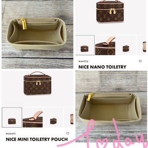 NICE Nano | Mini | BB Toiletry Pouch Beige Felt Insert | Organizer | Shaper | Protector for Nice Nano | Mini | bb - Ships Fast from US