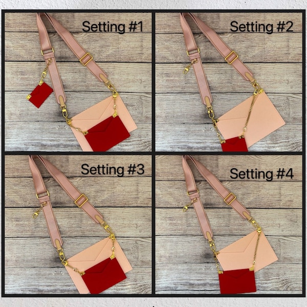 Kirigami Pochette Envelope Clutch conversion kit - Insert | Organizer |  Chain Strap to convert to Multi Pochette Accessories Look