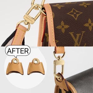 Diane satchel hardware protectors | connectors (a set of 2) for Diane - Natural Aged Vachetta Leather -Ships Fast from US - Bag NOT Included