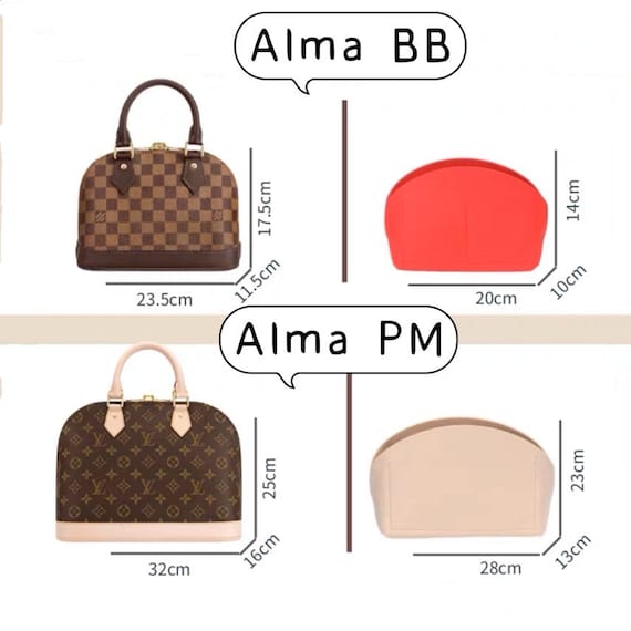 louis vuitton alma bb bag insert