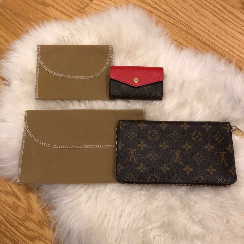 Samt-Staubbeutel zur Aufbewahrung / Organisation von SLG-Kleinlederwaren / Luxusbrieftaschen (ein Set aus 2 Größen - klein und groß) Bild 3