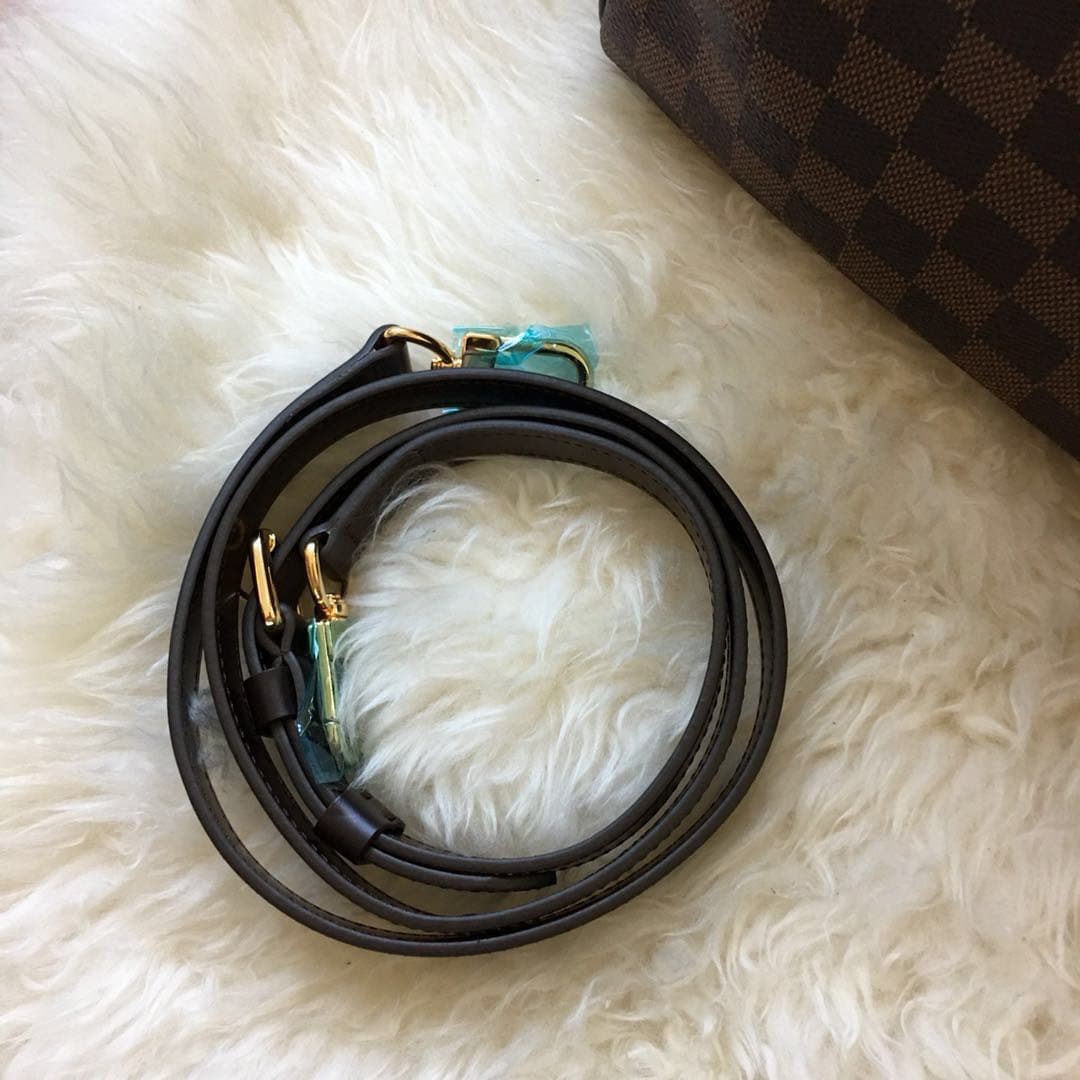 XYJG Vachetta Leather Strap for Speedy Bag, Multi Length Handmade  Adjustable Cowhide Crossbody Purse Strap for Handbag 【0.59 Inch Wide,  Glossy Black】