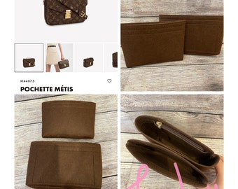 POCHETTE MÉTIS Brown Insert | Organizer | Shaper | Protector for Pochette Metis (a set of 2) Ships Fast from US