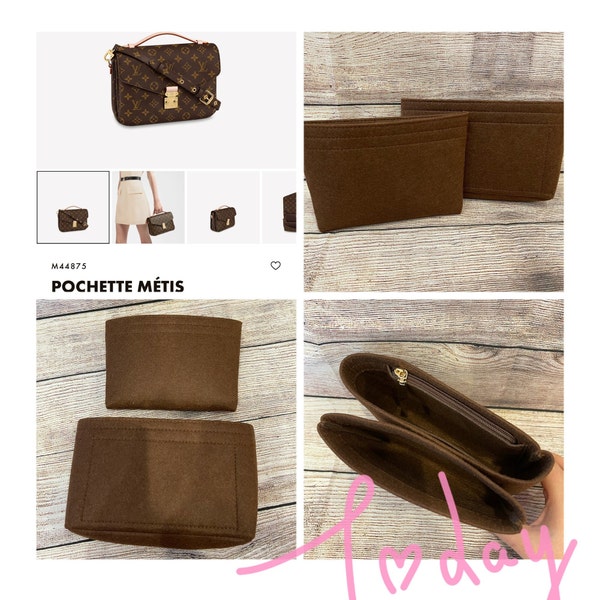 POCHETTE MÉTIS Brown Insert | Organizer | Shaper | Protector for Pochette Metis (a set of 2) Ships Fast from US