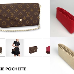 Felicie Pochette Felt Insert | organizer | Shaper | Protector (Ships fast from US)