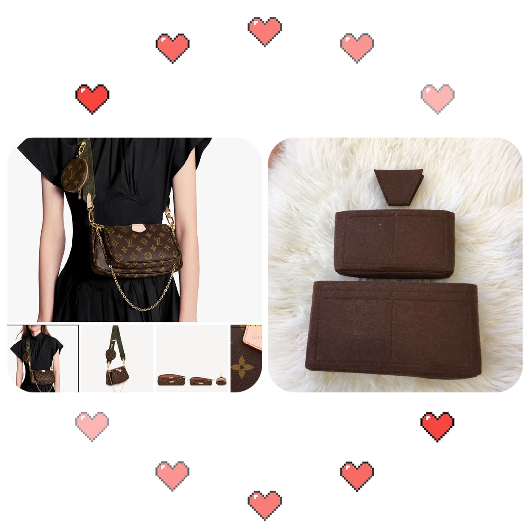Bag Organizer for LV Multi Pochette bag (Set of 3) - Premium Felt  (Handmade/20 Colors)