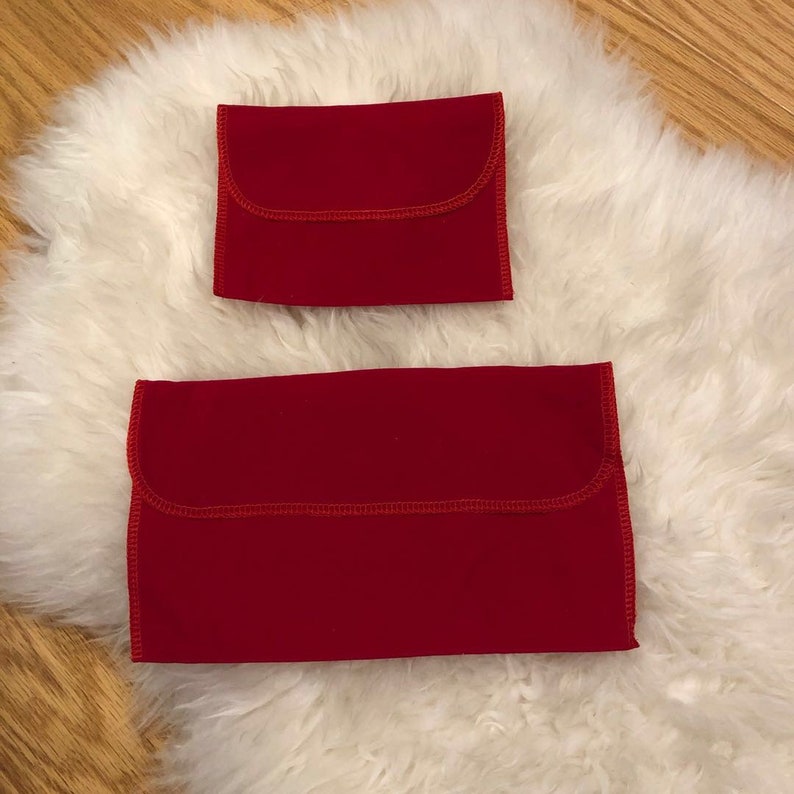 Samt-Staubbeutel zur Aufbewahrung / Organisation von SLG-Kleinlederwaren / Luxusbrieftaschen (ein Set aus 2 Größen - klein und groß) Bild 5