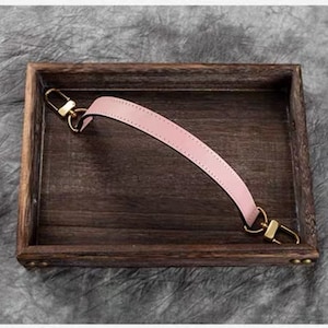 Handtag i äkta Vachetta-läder för L. V. NeoNoe NÉONOÉ MM bucket-väska (omvandlingskit - avtagbar rem med handtag) Pink