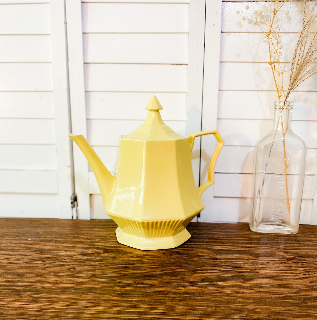 Rare Yellow Independence Ironstone Coffee Pot With Lid Etsy