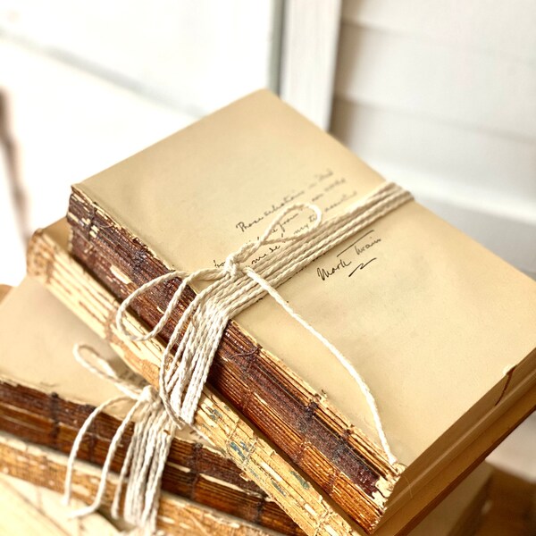 Rustic Books - Etsy
