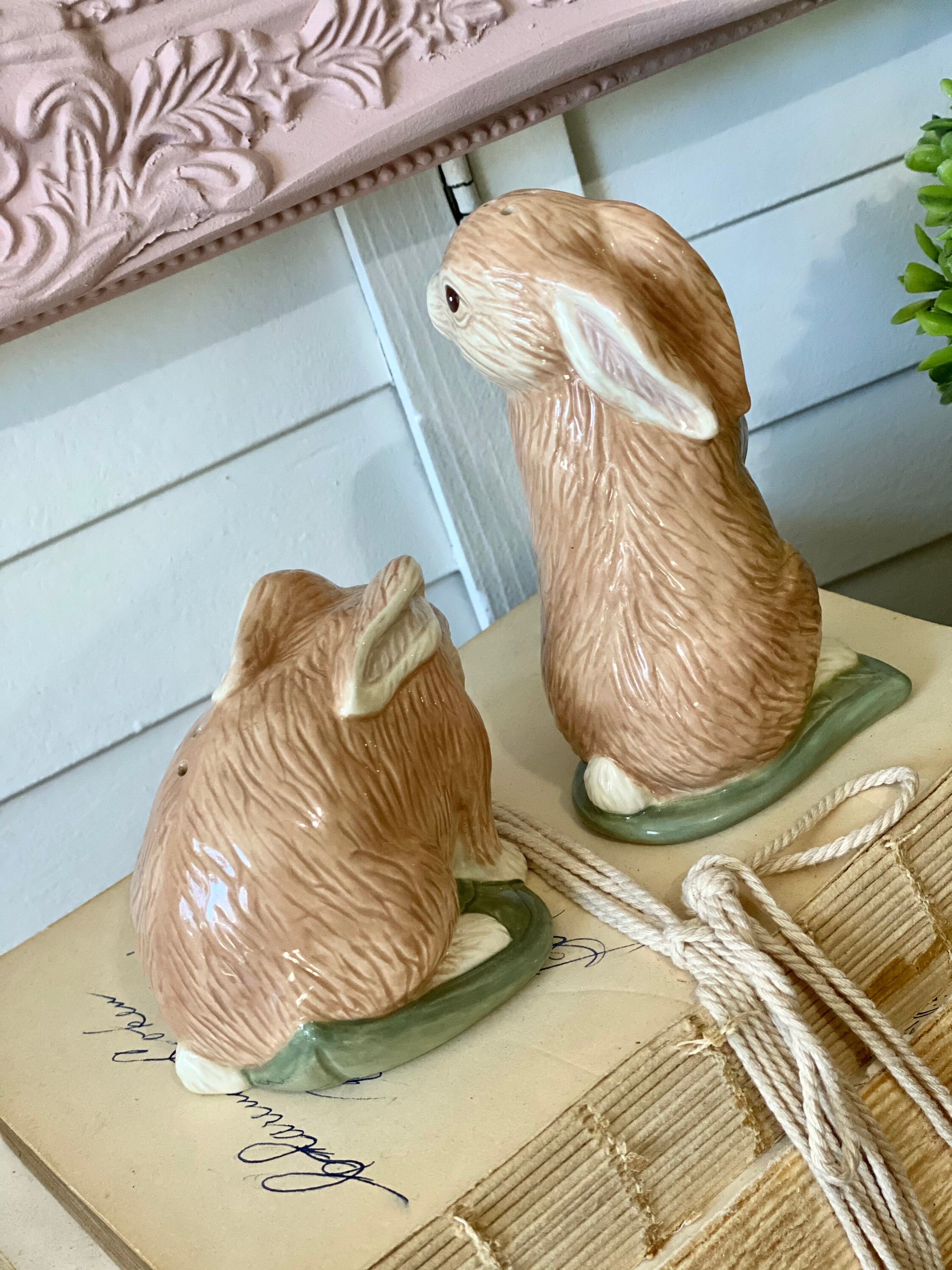 Vintage Bunny Salt and Pepper Shakers Etsy