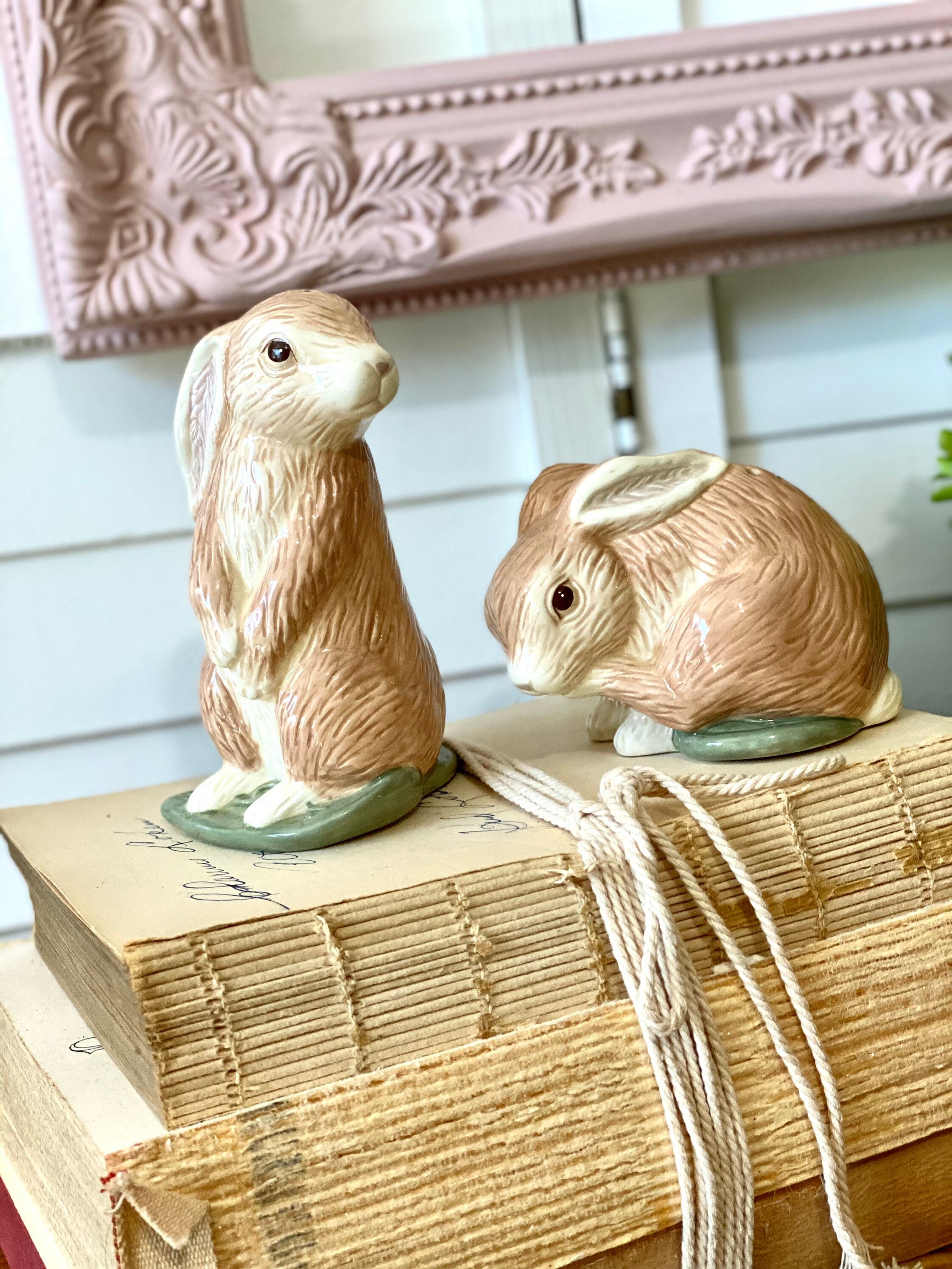 Vintage Bunny Salt and Pepper Shakers Etsy