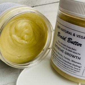EXTREME GROWTH Indian Hemp Herbal Growth Balm Vegan Hair Grease Nutrient Dense Essential Herbs Oils Butters Healthy HairCare 24+ Ingredients