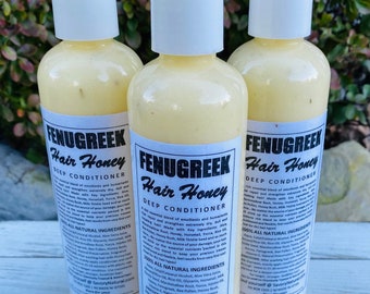 Fenugreek Deep Conditioner Honey Hair Growth Strong Healthy Long Natural HairCare Vegan