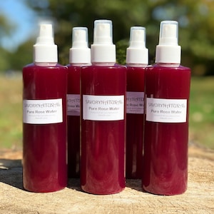 Rose Water 100% Natural Toner Moisturizer Premium Handmade Organic Rosewater Hair Skin Body Concentrated Anti Aging Antioxidant
