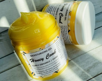 Honey & Bee Pollen Moisturizing Hair Gel, Soft Shiny Silky Flexible Hold, Great for Curly Naturals, Non-Flaking, No residue | ALL NEW!