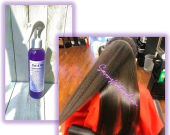 Silk & Rice Keratin Builder Pre Heat Treatment Lightweight Conditioner Detangle, Smooth, Shine Leave In Moisturizer Curly Wavy Straight Hair