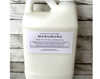 Murumuru Handcrafted Hair Crème Deeply Nourishing & Conditioning Leave-In Hair Conditioner 100% ALL NATURAL for Deep Hydration and Repair