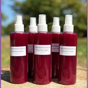 Rose Water 100% Natural Toner Moisturizer Premium Handmade Organic Rosewater Hair Skin Body Concentrated Anti Aging Antioxidant image 5