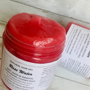 Moisturizing Hair Gel Locs Twists Braids Rose Water Silk Keratin Builder Vitamin E Sleek Styles Natural Curly Wavy Hair Twist Braid Lock