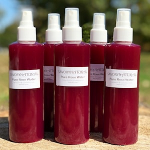 Rose Water 100% Natural Toner Moisturizer Premium Handmade Organic Rosewater Hair Skin Body Concentrated Anti Aging Antioxidant 8oz