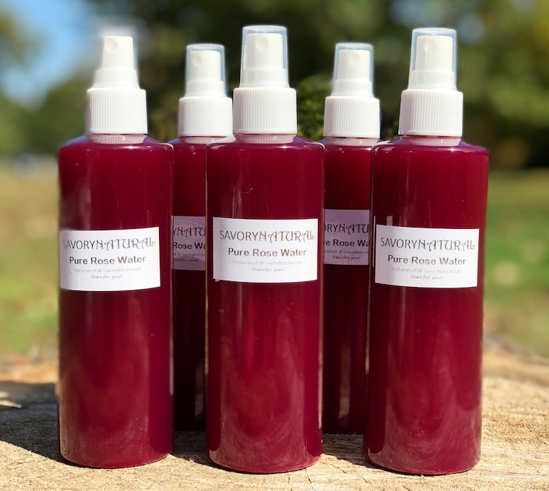 Rose Water 100% Natural Toner Moisturizer Premium Handmade Organic Rosewater Hair Skin Body Concentrated Anti Aging Antioxidant 8oz