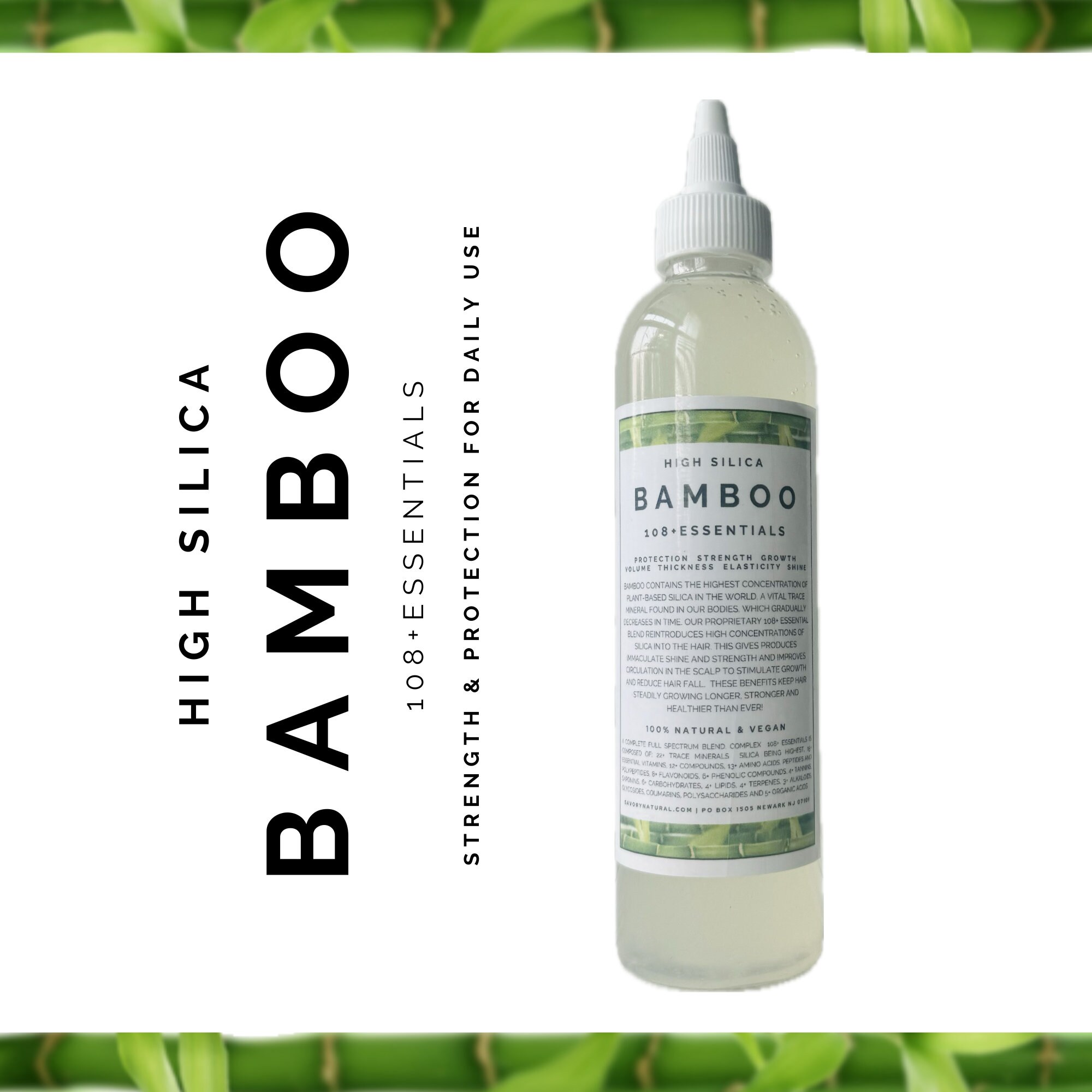 BAMBOO High Silica GROWTH Oil 108+ Essentials Plant-based