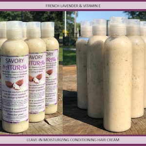 Lavender Shea Butter Organic Leave In Hair Conditioner Natural Hair Moisturizer Raw Traditional African Shae Butter Vegan Hair Lotion NEW