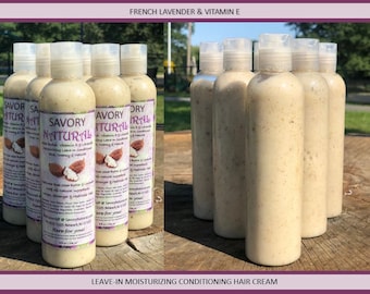 Lavender Shea Butter Organic Leave In Hair Conditioner Natural Hair Moisturizer Raw Traditional African Shae Butter Vegan Hair Lotion NEW