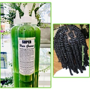 SUPER Greens Hair Grow Oil Scalp Massage for EXTREME Rapid Growth Stronger Longer Thicker Healthier Hair 100% Natural Vegan Improved Formula