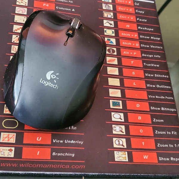 Wilcom ES shortcuts Mouse pads.