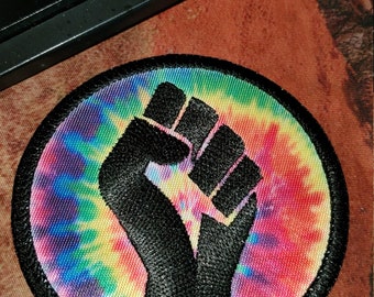 Blm patch,  ,Blm tye dye sub patch, blm protest images  patch,  make, George floyd,  racial injustice, Embroidered patch