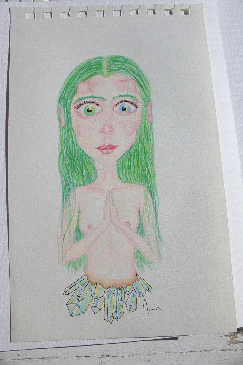 Original Forest Elf Fairy drawing Original Forest Elf Fairy drawing
