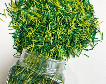 Green Grass Noodles Sensory Bin Filler: Spring Nature Play gift, party, preschool, mix, sensory bin, gifted, kids, screen free, toy