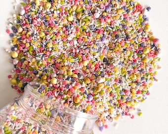 Mezcla de juego sensorial Jardín de flores, relleno de lavanda seca, caja preescolar de primavera