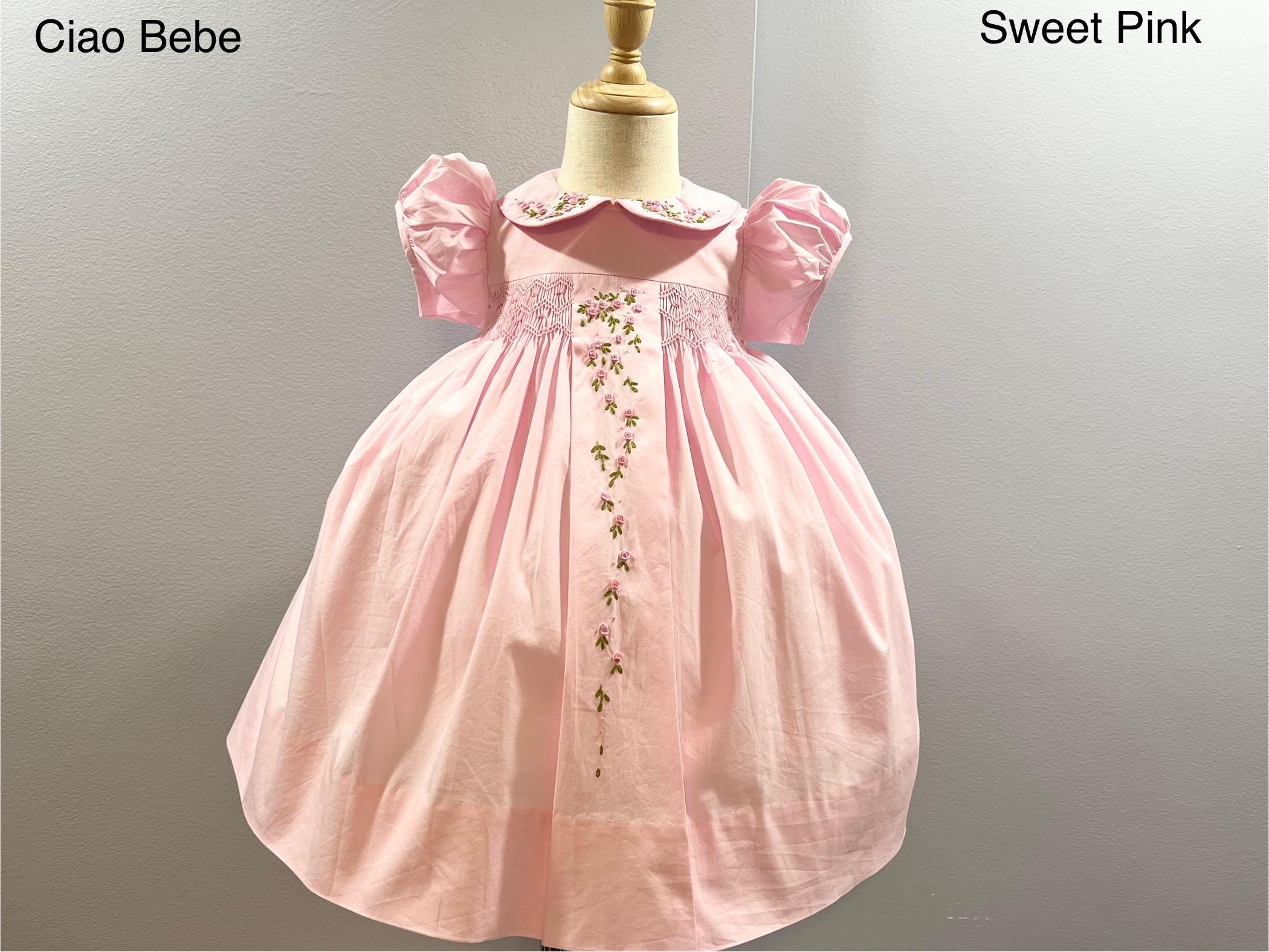smocked birthday dress 12 months Birthday Smocked Dress, Pink  Stitchy Fish