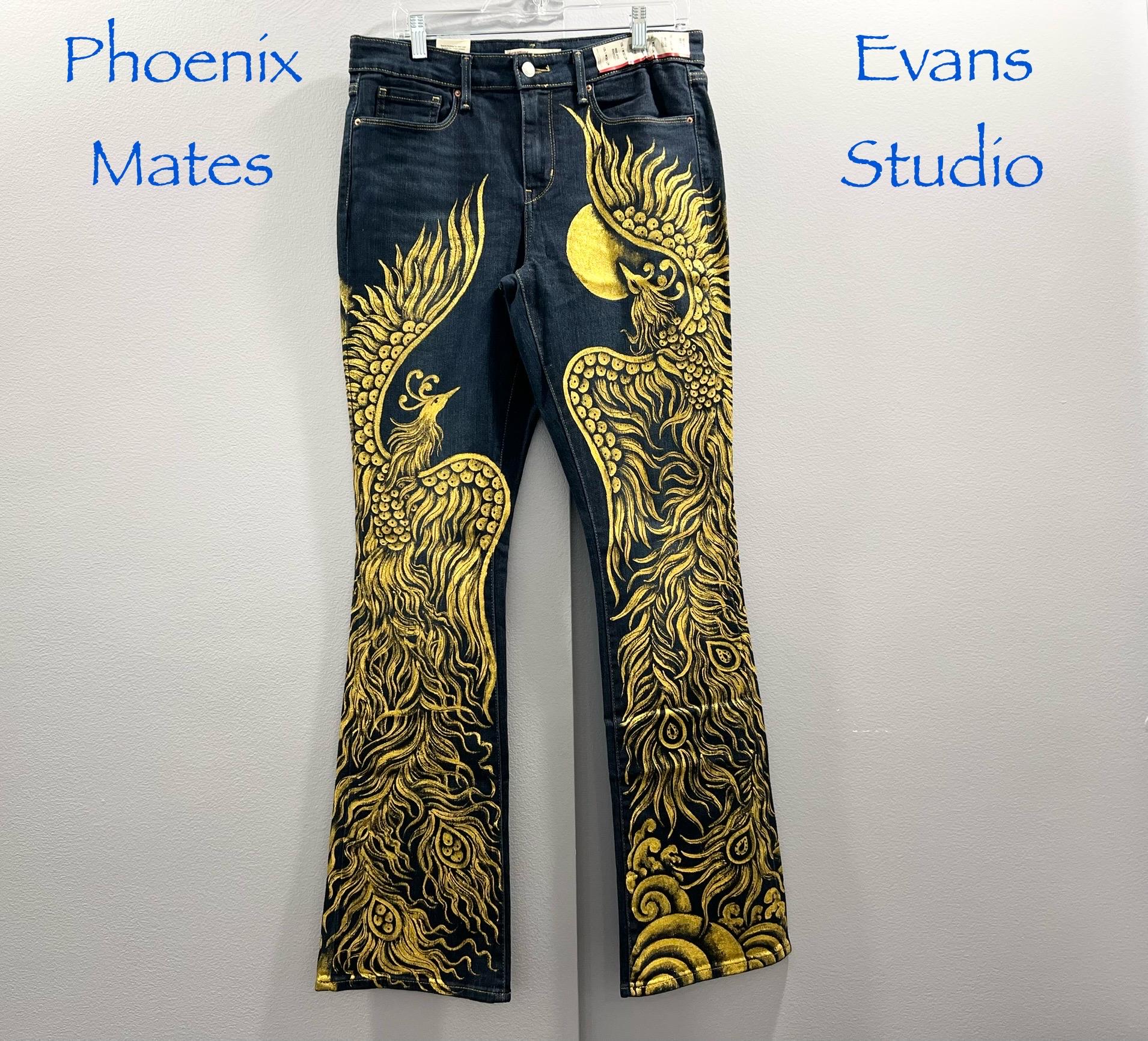EVISU スプラッター柄 デニムパンツ EVISU スプラッター柄 デニムパンツ （ウォッシュ加工マルチ