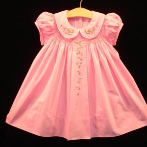 NEW Boutique Design Hand Embroidered Smocked Dress Children Baby Girl CANDY PINK Ciao Bebe