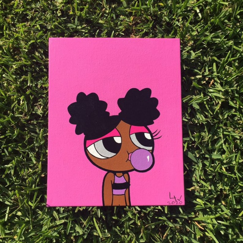 POWERPUFF GIRL Acrylic Painting Handmade Canvas Painting | Etsy