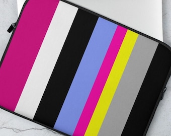 13in Laptop Sleeve, 15 inch Laptop Case, Computer Case, Cute Laptop Sleeve, Neoprene Laptop Case, Striped Colorful Laptop Case, Computer Bag