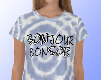 Blue Tie Dye Shirt, Crop Tee, Tie Dye Crop Top, Crop Top Tie Dye, Tie-dye Crop Tops, Crop Top Shirt, French T shirts, Crop Shirts For Women
