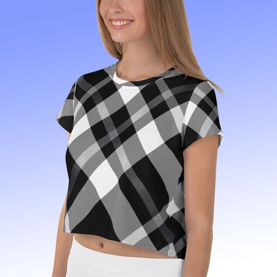 Edgy Shirt, Cute Trendy Crop Tops, Fashion Plaid Top, Cozy Tshirt, Comfy  Clothes, Festival Rave Wear, Plus Size Athleisure Halter Top -  Canada