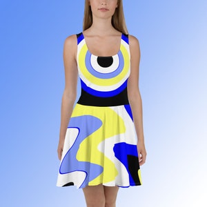 Trendy Stylish And Comfy Skater Dress, Cozy Edgy Chic 50s Party Dress, Women Aesthetic Clothes, Fit N Flare Pleated Presents For Friends