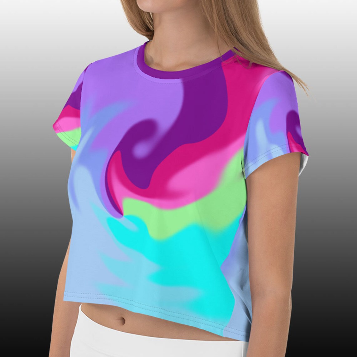 Tiedye Inspired Crop Tee Tie Dye Tshirts Crop Shirts Etsy
