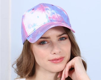 Tye Dye Printed Fashion Baseball Cap Multicolored