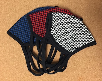 Houndstooth Print 3D Shape Washable & Reusable Face Mask