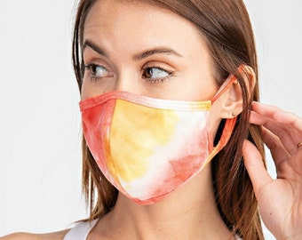 Tie Dye multicolor fashion Face Mask Washable Made in USA