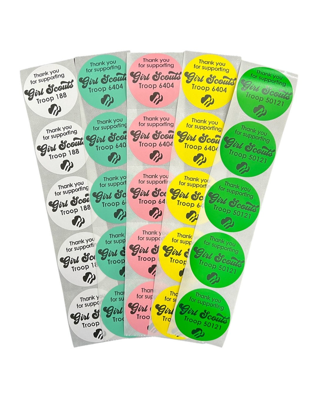 Girl Scout Troop Thank You Stickers | Thank You for Your Order Stickers ...