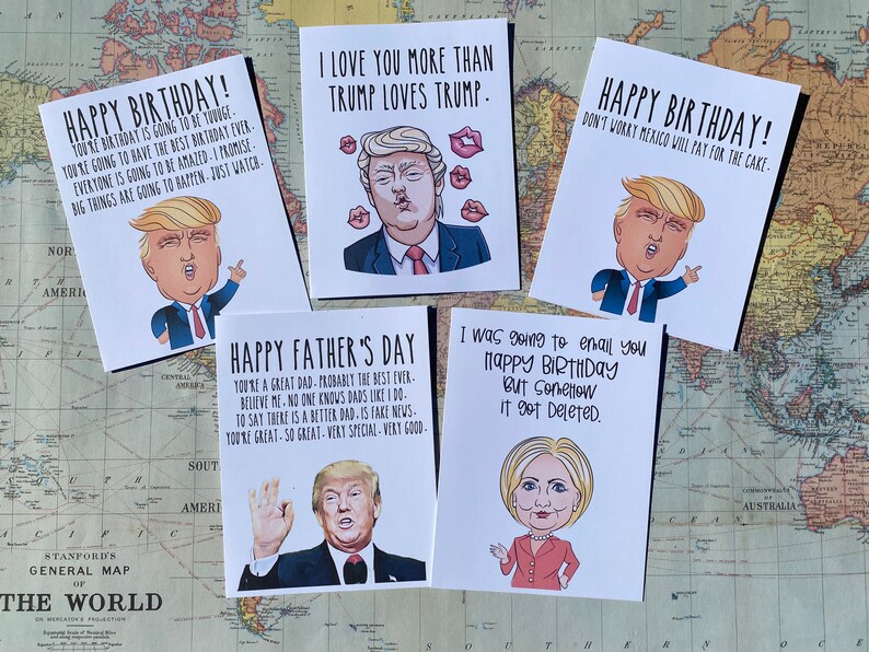 Trump Fathers Day Card 5x7 Greeting Card Trump Fan Fathers | Etsy